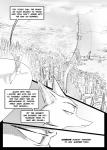 2018 anthro barefoot biped canid canine city cityscape clothed clothing comic dialogue digital_drawing_(artwork) digital_media_(artwork) disney english_text fan_character feet female fox greyscale hands_behind_back hi_res landscape mammal monochrome neveen_(kulkum) screentone solo speech_bubble standing text thewyvernsweaver zootopia