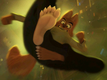 5_toes action_pose angry anthro barefoot black_bottomwear black_clothing black_pants bottomwear cheek_tuft claws clothed clothing countershade_feet countershading detailed_background eyebrow_piercing eyebrows facial_piercing facial_tuft feet female fluffy fluffy_tail flying_kick foot_fetish foot_focus foot_shot fur humanoid_feet kick lightened_soles lights midair orange_body orange_fur pants piercing pink_nose plantigrade pose screenshot_redraw shirt soles solo tail toe_claws toes topwear tuft white_clothing white_shirt white_topwear brunisdraws third-party_edit dreamworks the_bad_guys diane_foxington canid canine fox mammal detailed draw_over full-length_portrait hi_res portrait shaded