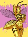 abs antennae_(anatomy) breasts brown_hair female hair hand_on_breast looking_at_viewer mandibles purple_eyes solo spread_wings wings necozuki melanie_fae_blackwing animal_humanoid arthropod arthropod_humanoid humanoid hymenopteran hymenopteran_humanoid insect insect_humanoid wasp_humanoid absurd_res hi_res