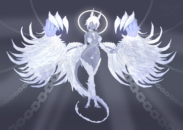 5_fingers accessory anthro big_breasts black_body black_fur breasts claws clothed clothing curvy_figure dark_body eyebrows eyelashes female female_focus feral fingers fur grey_body hair horn lips long_eyelashes looking_at_viewer makeup open_clothing presenting short_hair simple_background small_waist solo tail white_body white_eyes white_fur white_hair wide_hips wings nekit48l capcom monster_hunter mythology construct_(mh) dragon humanoid mythological_creature mythological_scalie scalie zoh_shia 2026 detailed digital_drawing_(artwork) digital_media_(artwork) hi_res