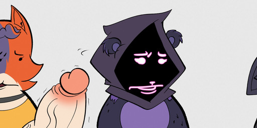 anthro beanie big_penis clothing eyebrows female female_anthro fur genitals group gynomorph hat headgear headwear huge_penis humanoid_genitalia humanoid_penis hyper hyper_genitalia hyper_penis intersex orange_body orange_fur penis purple_body purple_fur shirt topwear trio vein veiny_penis yellow_clothing yellow_shirt yellow_topwear fallenchungus mrxrickyx epic_games fortnite cate_meowdy meow_skulls raven_team_leader bear calico_cat domestic_cat felid feline felis mammal 2026 absurd_res hi_res meme