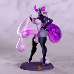 anthro big_breasts big_butt big_penis big_tail breasts broken_horn butt clothing condom filled_condom genitals gynomorph hair horn huge_breasts huge_penis huge_tail intersex legwear logo long_ears long_hair nipples penis presenting purple_body purple_scales scales sculpture sexual_barrier_device solo spiked_penis spikes spikes_(anatomy) statue stockings tail unusual_anatomy unusual_genitalia unusual_penis white_hair furcollectibles_store mythology mox_(jund_wabbit) dragon goo_creature goo_dragon mythological_creature mythological_scalie scalie 1:1 3d_(artwork) animated digital_media_(artwork) turntable_(animation)