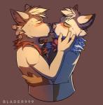 anthro blush bodily_fluids duo eyes_closed fluffy french_kissing fur kissing male male/male open_mouth saliva saliva_string sweat tongue tongue_out blader999 league_of_legends riot_games tencent fan_character recon_scout_teemo teemo_the_yiffer mammal yordle absurd_res colored hi_res