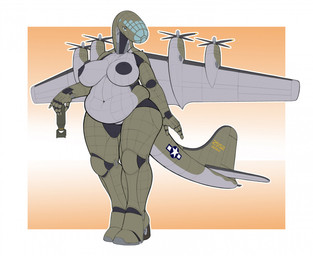 aircraft airplane anthro areola back_wings belly big_areola big_belly big_breasts big_nipples black_areola black_nipples bomb breasts cockpit dark_areola dark_nipples explosives female fin gradient_background green_body grey_body looking_at_viewer machine metallic_body navel nipples non-mammal_nipples not_furry nude nude_anthro nude_female overweight overweight_anthro overweight_female propeller simple_background smile solo tail tail_fin thick_thighs vehicle wheel wheel_feet wide_hips wings ndragon3 b-29 aeromorph living_aircraft living_machine living_vehicle digital_media_(artwork) hi_res