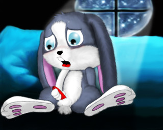 anthro balls bed blue_eyes blush erection feet fur furniture genitals grey_body grey_fur hindpaw male masturbation nude paws penile penile_masturbation penis shota solo tongue white_body white_fur young young_anthro young_male onstatobol jamster snuggle_bunny domestic_rabbit hare lagomorph leporid lop_rabbit mammal oryctolagus rabbit 5:4 hi_res