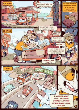 anthro asking asking_another blue_bottomwear blue_clothing blue_shorts bodily_fluids bottomwear car chair clothed clothed_anthro clothed_male clothing commercial_vehicle creek delivery_(commerce) delivery_vehicle dialogue duo food_truck footwear fully_clothed fully_clothed_anthro fully_clothed_male furniture gas_station genital_fluids genitals light_truck male map mattress medium_truck money multi-stop_van narration overweight overweight_anthro overweight_male peeing peeing_in_water peeing_into_water peeing_outside penis pickup_truck recliner sandals shirt shoes shorts speech_bubble t-shirt text text_box topwear tour_bus truck urine urine_stream van vehicle wallet yellow_sclera palprime1 wretchedwrench socket_(wretchedwrench) avian bird canid canine canis domestic_dog gull lari larid mammal absurd_res comic english_text hi_res