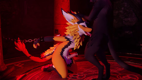 animal_genitalia animal_penis anthro anthro_on_anthro anthro_penetrated anthro_penetrating anthro_penetrating_anthro anthro_penetrating_male balls bdsm black_body black_fur bodily_fluids bound canine_genitalia canine_penis cave chain chained cum cum_drip dominant dominant_anthro dominant_male dripping duo ejaculation erection eyes_closed fellatio fur genital_fluids genitals hand_on_head hand_on_mouth hand_on_muzzle hands-free hands_behind_back headpat interspecies kneeling knot knotted_penis male male/male male_anthro male_penetrated male_penetrating male_penetrating_anthro male_penetrating_male moan oral oral_only oral_penetration orange_body orange_fur penetration penile penile_penetration penis penis_in_mouth precum precum_drip sex sheath sound_effects submissive submissive_anthro submissive_male throbbing throbbing_penis tongue tongue_out tongue_out_fellatio twitching twitching_tail twitching_toes alpro mythology dragon felid feline mammal mythological_creature mythological_scalie nardoragon scalie 16:9 3d_(artwork) 3d_animation animated digital_media_(artwork) hi_res high_framerate loop short_playtime sound video widescreen