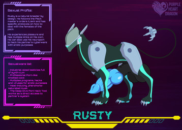 animal_genitalia artificial_intelligence balls bestiality big_balls big_knot big_penis claws cybernetics cyberpunk cyberware digitigrade face_plate feral furless_tail genitals green_body hairless huge_balls huge_knot huge_penis knot knotted_penis machine male male_feral male_focus markings metallic_body multicolored_body nanobots neon_lights penis prehensile_tail quadruped sheath solo synthetic synthetic_balls synthetic_penis tail text toe_claws urethra purpleheartdragon cd_projekt_red cyberpunk_2077 cyberpunk_edgerunners rusty_(purpleheartdragon) canid canine mammal robot robot_feral absurd_res english_text hi_res model_sheet