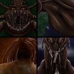 anthro bodily_fluids bone first_person_view internal male mouth_shot open_mouth prey_pov solo stomach_acid vore rdmage men_in_black edgar_the_bug alien arthropod blattodea cockroach insect 1:1 hi_res