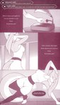 5_fingers anthro ask_blog athletic_wear barefoot breasts butt exercise_clothing feet female fingers hair phonograph ponytail pose solo speech_bubble text marik_azemus34 karma_faye canid canine fox mammal 2019 comic english_text hi_res monochrome