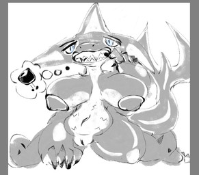 anthro big_breasts breasts female huge_breasts hungry navel nipples non-mammal_breasts non-mammal_navel non-mammal_nipples rumbling_stomach slightly_chubby slightly_chubby_anthro slightly_chubby_female solo teeth bratfox aquatic fish shark