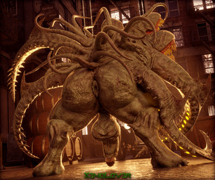 3_heads 4_toes anus balls barrel big_balls big_butt big_penis bioluminescence butt car digitigrade eyeless feet flaccid genitals glowing green_body humanoid_genitalia humanoid_penis looking_at_viewer looking_back looking_back_at_viewer male multi_head open_mouth outside penis perineum puffy_anus rear_view saggy_balls sharp_teeth solo spread_butt spreading standing street teeth tentacles thick_thighs toes vehicle wrinkled_balls thekidxeno nes67911_(modeler) x3nolov3r_(modeler) activision call_of_duty call_of_duty:_black_ops_iii margwa_(call_of_duty) monster 2026 3d_(artwork) 6:5 absurd_res blender_(artwork) digital_media_(artwork) hi_res huge_filesize