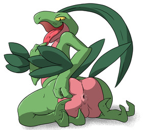 anthro anus big_butt butt butt_focus green_body huge_butt leaf leaf_hair leaf_tail male multicolored_body open_mouth plant plant_hair presenting presenting_hindquarters pseudo_hair rear_view red_body simple_background smile solo tail tongue tongue_out two_tone_body white_background yellow_sclera macro710 thatweirdguy nintendo pokemon barnim_the_grovyle generation_3_pokemon grovyle pokemon_(species) digital_media_(artwork) hi_res