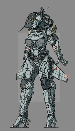 aircraft airplane anthro breasts cockpit curvy_figure female fin grey_body hip_wings jet machine metallic_body non-mammal_breasts not_furry simple_background smile solo teeth unusual_wing_placement vehicle wings alexandrys su-27 aeromorph living_aircraft living_machine living_vehicle