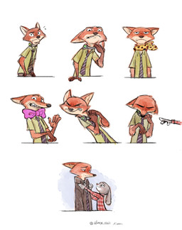 alternate_universe anthro collar duo female male shock_collar simple_background white_background always22222 disney zoodystopia zootopia judy_hopps nick_wilde canid canine fox lagomorph leporid mammal rabbit red_fox true_fox hi_res source_request