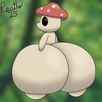 big_butt black_eyes blurred_background butt fungus green_background hand_on_butt hand_on_own_butt huge_butt hyper hyper_butt looking_at_viewer looking_back looking_back_at_viewer male mushroom_cap no_pupils not_furry rear_view simple_background solo tan_body teapot_(body_type) reathe smushi_come_home smushi_(smushi_come_home) elemental_creature elemental_humanoid fungi_fauna fungi_humanoid humanoid 1:1 2025 colored digital_media_(artwork) hi_res shaded signature