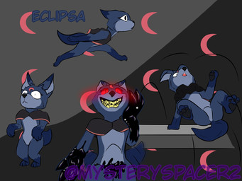 anthro blue_body blue_fur female fur ink multicolored_body multicolored_fur multiple_poses open_mouth open_smile paws pose running running_away sinister_smile smile solo tail tail_motion tailwag maximilianofox blushcrunch_studio dandy's_world roblox eclipse_(dandy's_world) t.eclipse_(dandys_world) canid canine canis mammal toon_(dandy's_world) twisted_(dandy's_world) wolf 4:3 hi_res
