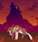 bruised bruised_eye bruised_face defiant female feral glowing glowing_eyes hooves horn kerchief neckerchief neckwear solo solo_focus sb_torchic them's_fightin'_herds arizona_cow_(tfh) bovid bovine cattle mammal