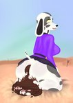 4_toes alternate_species anthro anus barefoot big_butt bodily_fluids breasts butt butt_focus clothed clothing dirty dirty_feet ears_down eyebrows eyelashes feces feces_on_body feces_pile feet female female_anthro foot_fetish foot_focus fur furrification genitals hindpaw hole_(anatomy) huge_butt hypnosis hypnotic_eyes looking_back markings messy mind_control open_mouth pawpads paws pivoted_ears pooping presenting pussy rear_view scatplay shy simple_background slime smile snot soles solo spots spotted_body spread_legs spreading steam tail teasing thick_thighs toes tongue vulva white_body white_fur wide_hips wrinkles inventor_(artist) animal_crossing nintendo portia_(animal_crossing) canid canine canis dalmatian domestic_dog mammal absurd_res digital_drawing_(artwork) digital_media_(artwork) hi_res