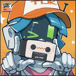 5_fingers blue_border blue_hair border cassette_player clothed clothing dot_eyes female fingers hair holding_object looking_at_viewer machine not_furry one_eye_closed pseudo_hair screen screen_face shirt short_hair simple_background simple_eyes solo star t-shirt topwear white_body wink blackboltlonewolf sony_corporation sony_walkman walkman joulie_(thdark101) domestic_cat felid feline felis humanoid mammal robot robot_humanoid 1:1 2025 signature