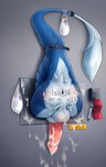 2018 anus backsack balls balls_blush blue_body blue_fur blush bodily_fluids body_blush body_writing butt character_name condom condom_dispenser countershade_butt countershading cum cum_covered cum_drip cum_everywhere cum_on_balls cum_on_butt cum_on_penis cum_on_wall digital_media_(artwork) dipstick_tail dlw dripping erection filled_condom fur gaping gaping_anus genital_fluids genitals grey_wall heart_body_writing heart_on_body heart_symbol heart_writing hi_res male marker markings markus_(dowantanaccount) messy multicolored_body multicolored_fur penis perineum public_use reddened_butt sergal sexual_barrier_device solo spank_marks stuck tail tail_markings tail_restraint tail_tuft tally_marks text text_on_body through_wall tuft two_tone_body two_tone_fur unused_condom wall_(structure) western_tally_marks white_body white_fur wrapped_condom writing_on_butt writing_utensil