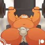 anthro barbell belly bench_press bulge clothing detailed_bulge exercise genital_outline male moobs navel overweight overweight_anthro overweight_male penis_outline solo underwear weightlifting workout digitslayer cartoon_network the_amazing_world_of_gumball patrick_fitzgerald mammal 1:1 2020 animated low_res no_sound short_playtime webm