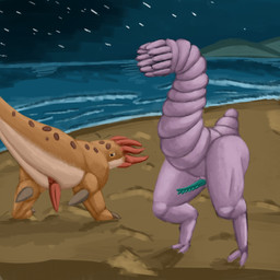 animal_genitalia animal_penis anus armless beach bestiality butt claws detailed_background duo erection face_tentacles feral genitals interspecies looking_at_viewer male male/male not_furry nude outside penis pink_body presenting presenting_anus presenting_hindquarters presenting_penis simple_background size_difference spreading tail tan_body tentacles teratophilia worldeaterart half-life teraurge valve alien bullsquid niird 1:1 digital_media_(artwork) digital_painting_(artwork) hi_res painting_(artwork)