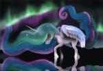 aurora_(phenomenon) cutie_mark eyes_closed feathered_wings feathers female feral fur hair horn iridescent iridescent_feathers iridescent_hair iridescent_mane iridescent_tail iridescent_wings multicolored_hair reflection royalty sad sky solo star white_body white_feathers white_fur wings equum_amici nightshroud friendship_is_magic hasbro my_little_pony mythology princess_celestia_(mlp) equid equine mammal mythological_creature mythological_equine winged_unicorn 2015 2d_animation animated motion_tweening short_playtime