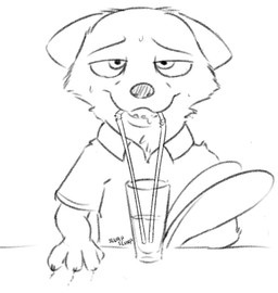 anthro duo female male suggestive unknown_artist disney zootopia judy_hopps nick_wilde canid canine fox lagomorph leporid mammal rabbit red_fox true_fox monochrome source_request
