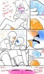 3:5 ?! anal anal_penetration animated_skeleton balls blush bone clothing comic detachable detachable_penis dialogue english_text erection exclamation_point frisk_(undertale) genitals heart_symbol human imminent_sex incest_(lore) magic magic_penis male male/male mammal not_furry nsfwshamecave oral papyrus_(undertale) penetration penis sans_(undertale) simple_background skeleton text tongue tongue_out undead undertale undertale_(series)