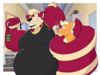 arm_tuft armpit_fetish armpit_hair armpit_sniffing blue_eyes bodily_fluids body_hair bound cheek_tuft chin_tuft duo elbow_tuft eye_roll facial_tuft flexing forced fox_tail hand_behind_head male male/male musk one_eye_closed orange_body overweight red_body restraints sniffing sweat tuft wink wrestling_singlet redzepskunk primo_foxx red_zeppelin canid canine fox mammal mephitid skunk 4:3 hi_res