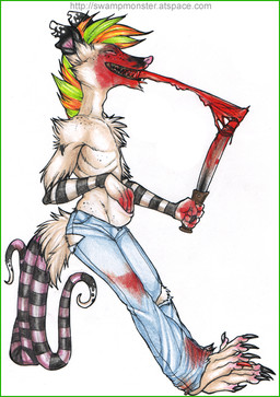 anthro blood clothed clothing eating eyes_closed gore green_hair hair half-dressed hand_in_pouch holly_massey knife male male_pouch mammal marsupial multiple_tails opossum orange_hair pants pouch seux short_hair solo standing topless virginia_opossum
Rating: Questionable
Score: 0
User: scrapies
Date: February 21, 2008 anthro blood clothed clothing eating eyes_closed gore green_hair hair half-dressed hand_in_pouch holly_massey knife male male_pouch mammal marsupial multiple_tails opossum orange_hair pants pouch seux short_hair solo standing topless virginia_opossum
Rating: Questionable
Score: 0
User: scrapies
Date: February 21, 2008