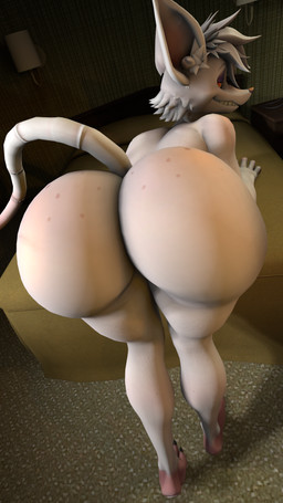 anthro bed bent_over big_butt butt butt_close-up butt_focus female freckles furniture grin hair huge_butt looking_at_viewer looking_back nude on_bed presenting presenting_hindquarters raised_tail smile solo tail kyleroo warfaremachine_(modeler) officer_flint_(foresttherotten) warfare_flint mammal murid murine rat rodent 3d_(artwork) 9:16 digital_media_(artwork) hi_res source_filmmaker_(artwork)