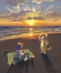 anthro barefoot beach duo feet male male/male malvacross seaside working_buddies! kuehiko_roshihara tapio_chatarozawa domestic_cat felid feline felis mammal hi_res