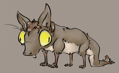 ambiguous_feral ambiguous_gender big_eyes brown_hair feral feralized fur furry_tail grey_background grey_body grey_fur hair humor multicolored_body multicolored_fur pupils quadruped shelltooth silly_face simple_background slit_pupils solo standing tail thick_tail two_tone_body two_tone_fur yellow_eyes redacted out-of-placers kassen_akoll mammal murid murine rat rodent 2026 digital_media_(artwork) english_description female_(lore)