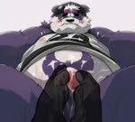 anthro balls belly blush bodily_fluids cum duo erection feet foot_fetish foot_play footjob genital_fluids genitals male male/male moobs navel nipples overweight penis sex yunukopi lifewonders tokyo_afterschool_summoners alp_(tas) bear giant_panda mammal animated no_sound short_playtime webm