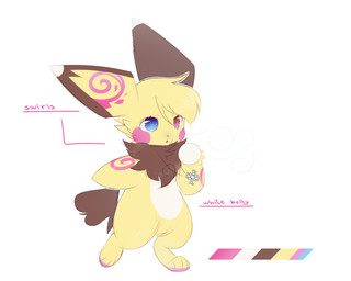bangs female feral ice pichu_smoothie siqko nintendo pokemon reimachu eeveelution generation_2_pokemon generation_4_pokemon glaceon hybrid mammal pichu pokemon_(species) hi_res