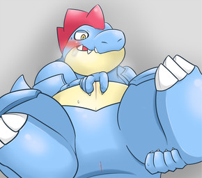 2014 3_toes alligator ambiguous_gender barefoot blush chubby claws drooling erection feral feraligatr genital_slit happy looking_down lying nintendo nude on_back on_floor penis pokémon presenting raised_leg reptile saliva scalie sharp_claws sharp_teeth smile solo spread_legs spreading sweat teeth toe_claws unknown_artist video_games
Rating: Explicit
Score: 3
User: toh
Date: March 10, 2014