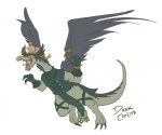 charge duo feathered_wings feathers female flying male simple_background tail white_background wings dark_clefita legendz mythology nintendo pokemon ranshiin cleffa dragon generation_2_pokemon mythological_creature mythological_scalie pokemon_(species) scalie 6:5 absurd_res hi_res