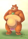 anthro balls belly brown_body brown_fur fur genitals male obese obese_anthro obese_male overweight overweight_anthro overweight_male penis solo voyager's_scrapbook grizzy_and_the_lemmings grizzy_(grizzy_and_the_lemmings) bear mammal 2020 absurd_res hi_res