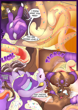 anal anthro balls bdsm bed bed_bondage bed_covers bedding bodily_fluids bondage bound butt comic_panel duo feet fingers forced furniture gag genitals laugh leash male male/male muzzle_gag nude penis rape sex slave smile tail tentacle_sex tentacles tentacles_on_male text tickling toes tongue tongue_out pricethecamel grapepus_monster bear komodo_dragon lizard mammal monitor_lizard reptile scalie 2025 comic english_text hi_res