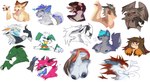anthro blue_eyes blue_hair breasts brown_eyes brown_hair canid dragon famir_(artist) female feral fur furred_dragon furred_scalie green_body green_eyes green_fur grey_body grey_fur hair hi_res long_hair male mammal mythological_creature mythological_scalie mythology orange_body orange_fur red_eyes scalie sketch_page solo species_request tan_body tan_fur white_body white_fur white_hair yellow_eyes
