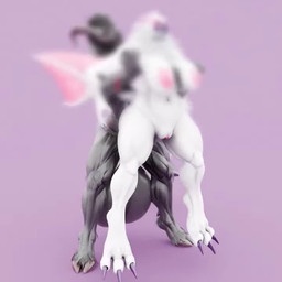 anthro balls big_balls big_breasts big_bulge big_penis bodily_fluids breasts bulge cum cum_inflation cum_inside duo female fur fur_markings genital_fluids genitals huge_balls huge_bulge huge_penis hyper hyper_balls hyper_genitalia hyper_penis inflation male male/female markings muscular muscular_anthro muscular_female muscular_male penis red_markings size_difference cassthegoat capcom monster_hunter cassius_lewandowskiago lissy_(lissynargacuga) bovid caprine flying_wyvern goat mammal nargacuga animated long_playtime sound webm