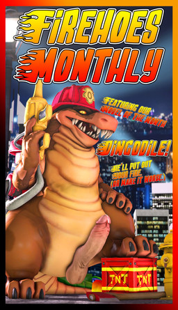 anthro armor axe balls bodily_fluids building clothing erection explosives feet fire_hydrant firefighter_helmet genital_fluids genitals glans hat headgear headwear helmet humanoid_genitalia humanoid_penis lights looking_at_viewer male male/male penis precum solo tail teeth tnt moonwulf activision crash_bandicoot_(series) dingodile canid canine canis crocodile crocodilian dingo hybrid mammal reptile scalie 2022 hi_res