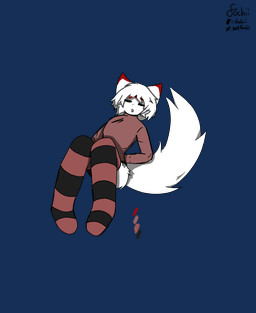 anthro clothed clothing ears_up femboy fur male multicolored_body solo tail white_body white_fur fochii tamiko_saury alpha_channel hi_res
