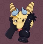 animal_genitalia animal_penis anthro big_dom_small_sub big_knot big_penis black_body black_penis blue_horn dominant dominant_male duo equine_genitalia equine_penis erection eye_contact eyelashes flared_penis fur genitals glistening glistening_genitalia glistening_penis glistening_tongue gold_(metal) gold_jewelry hand_on_cheek hand_on_penis herm holding_penis horn hybrid_genitalia hybrid_penis imminent_fellatio imminent_oral imminent_sex intersex intersex/male jewelry knot knotted_equine_penis knotted_penis looking_at_another looking_at_viewer looking_up looking_up_at_partner looking_up_at_viewer male male/male markings penis penis_on_cheek penis_on_face simple_background size_difference spiked_penis spikes spikes_(anatomy) striped_markings stripes submissive submissive_herm submissive_intersex tongue tongue_out vein veiny_knot veiny_penis white_sclera yellow_body yellow_eyes domanceeo_dum mythology ligero_(domanceeo) dragon felkin furred_dragon furred_scalie kobold mythological_creature mythological_scalie scalie hi_res shaded