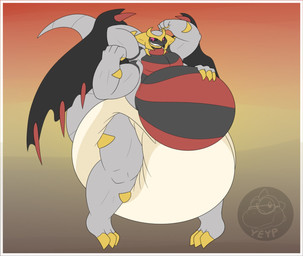4_arms anthro clean_diaper clothed clothing diaper flexing male multi_arm multi_limb musclegut muscular overweight overweight_male solo tail wearing_diaper yoshi-eats-your-pie mythology nintendo pokemon altered_forme_giratina dragon generation_4_pokemon ghost giratina legendary_pokemon mythological_creature mythological_scalie pokemon_(species) scalie spirit
