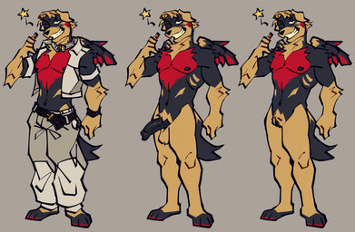 andromorph anthro balls clothed clothing collar erection feathered_wings feathers fur genitals hair intersex looking_at_viewer male nipples nude penis smile solo tail teeth vulva wings amiyourhiro ozzie_the_dawg avian bird bird_dog canid canine canis domestic_dog finch golden_retriever hunting_dog hybrid mammal oscine passerine retriever true_bullfinch digital_media_(artwork) hi_res model_sheet