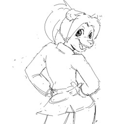 anthro butt clothed clothing dancing female fur hair looking_at_viewer looking_back open_mouth open_smile ponytail rear_view shaking_butt simple_background smile solo white_background young young_anthro young_female smekbo blizzard_entertainment warcraft li_li_stormstout bear mammal pandaren 1:1 2d_animation aliasing animated animated_gif black_and_white digital_media_(artwork) frame_by_frame monochrome short_playtime