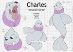 2018 absurd_res charles_(suddendraft) dewgong english_text feral flat_colors fur gaping_mouth generation_1_pokemon geometric_background grey_body grid_background hi_res male model_sheet mouth_shot nintendo open_mouth pattern_background pokemon pokemon_(species) purple_body purple_fur simple_background solo suddendraft text tongue tongue_out uvula